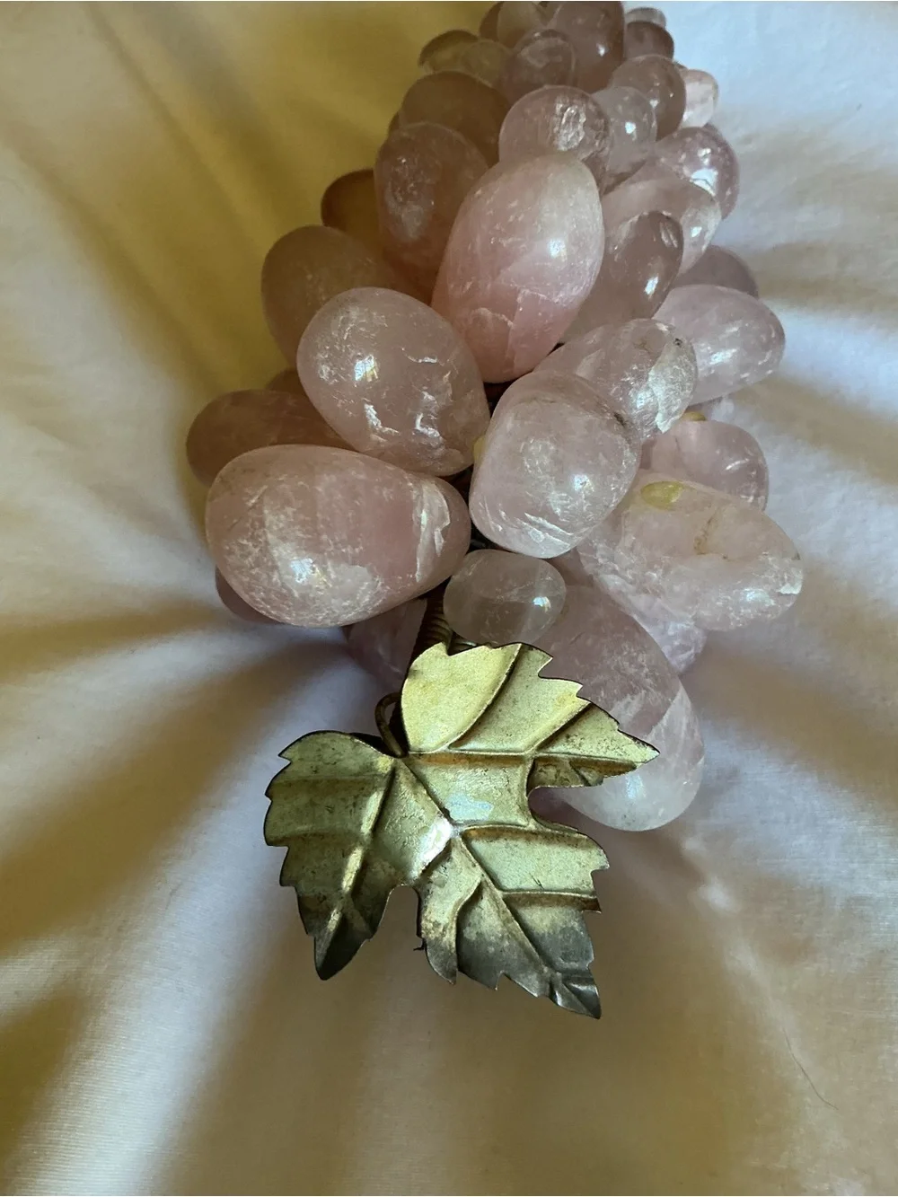 Rose Quartz Grape Cluster Mid Century